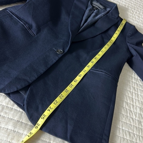 J Crew Stretch Cotton Parke Navy Blue Blazer Size 6 - Picture 8 of 9